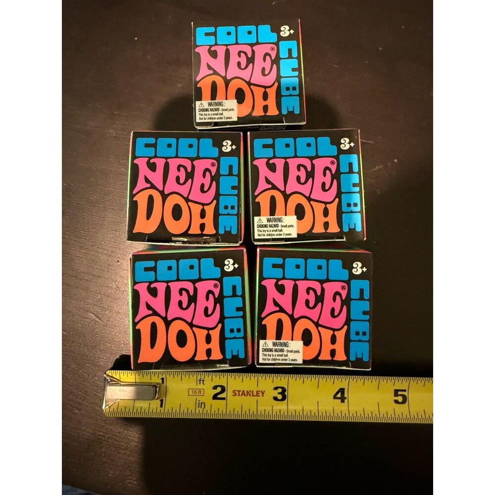 [Lot of 5] Schylling NeeDoh Cool Cube (MINI SIZE), Sensory Toy, Ages 3+